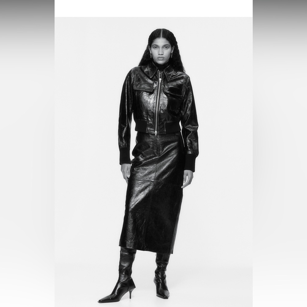 Chic Black Faux Leather Skirt